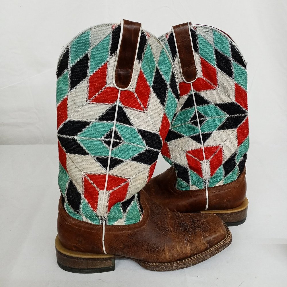 Ariat Caliche Colorful Vibrant Western Cowgirl Women's Boots Size 9 B